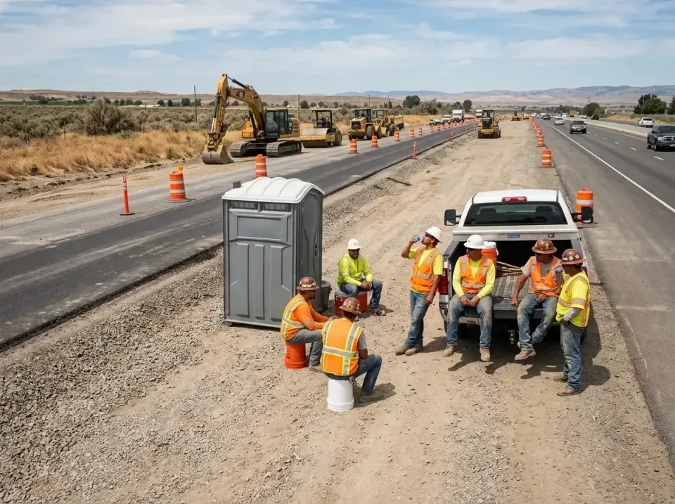 highway-road-construction-crew-007 — frequently asked questions, Porta Potty and Restroom Rentals in Emmett, ID
